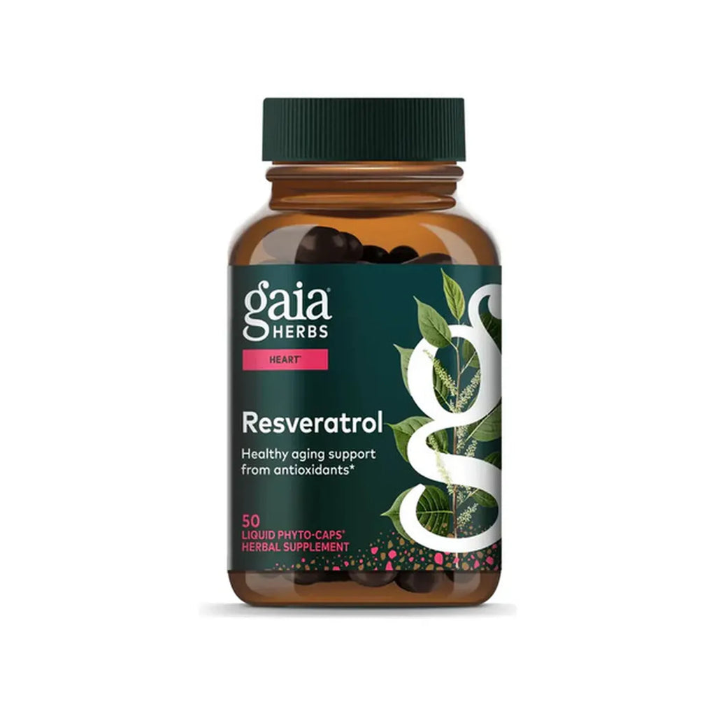 Gaia Herbs Resveratrol 150 | 50 Cápsulas Vegetales | Antioxidantes Naturales | Bienestar Cardiovascular | Suplemento Alimenticio
