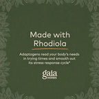 GAIA HERBS | Adrenal Health Daily Support con Rhodiola y Ashwagandha | 120 Fitocápsulas Veganas | Apoyo al Estrés, Energía y Bienestar General