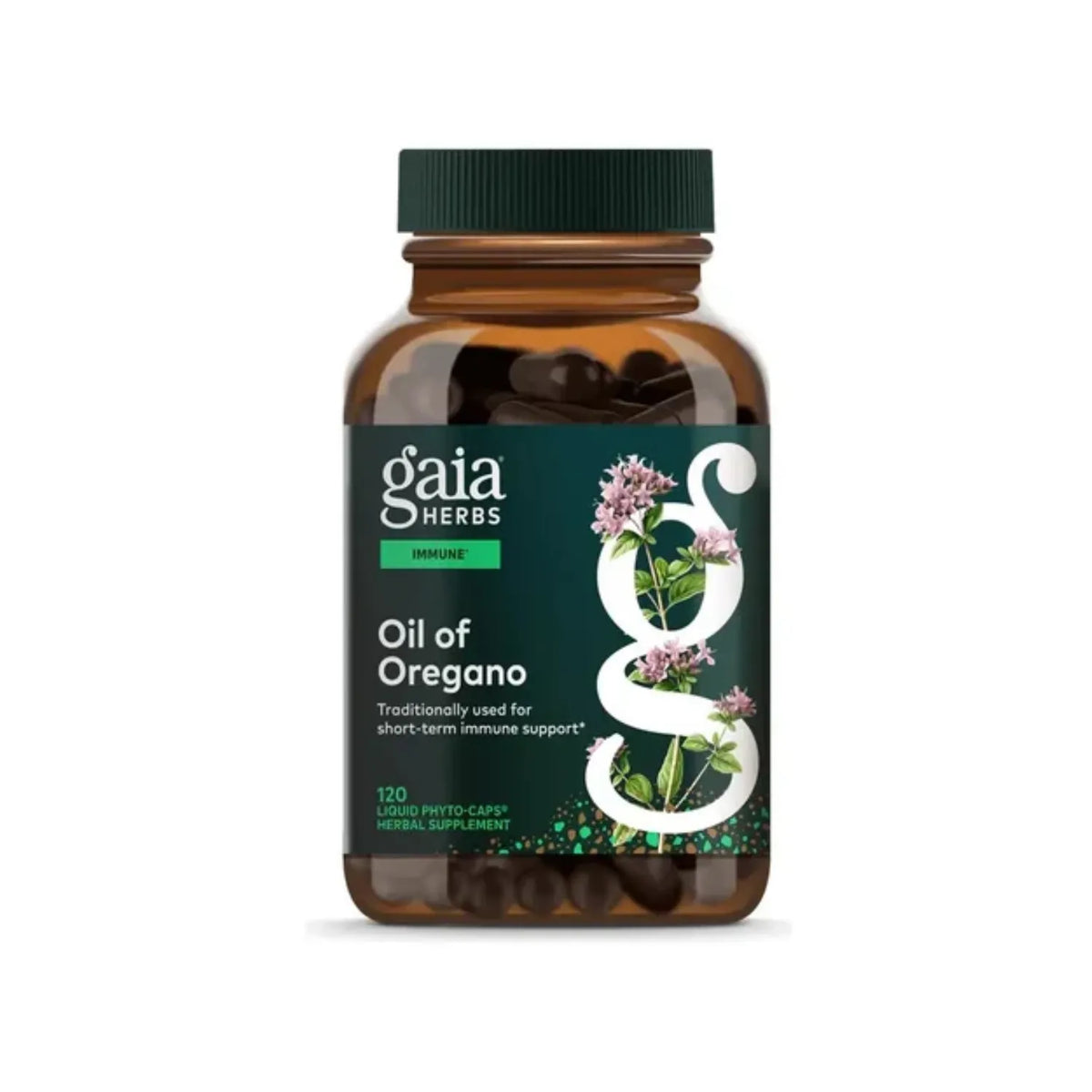 GAIA HERBS | Oil of Oregano Aceite de Orégano 230 mg | 120 Fitocápsulas Veganas | Apoyo Inmunológico y Antioxidante