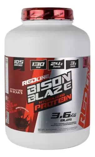 Redline Proteína Hidrolizada Bison Blaze | 105 servicios | Doble chocolate | 24 g de proteína | Suplemento alimenticio