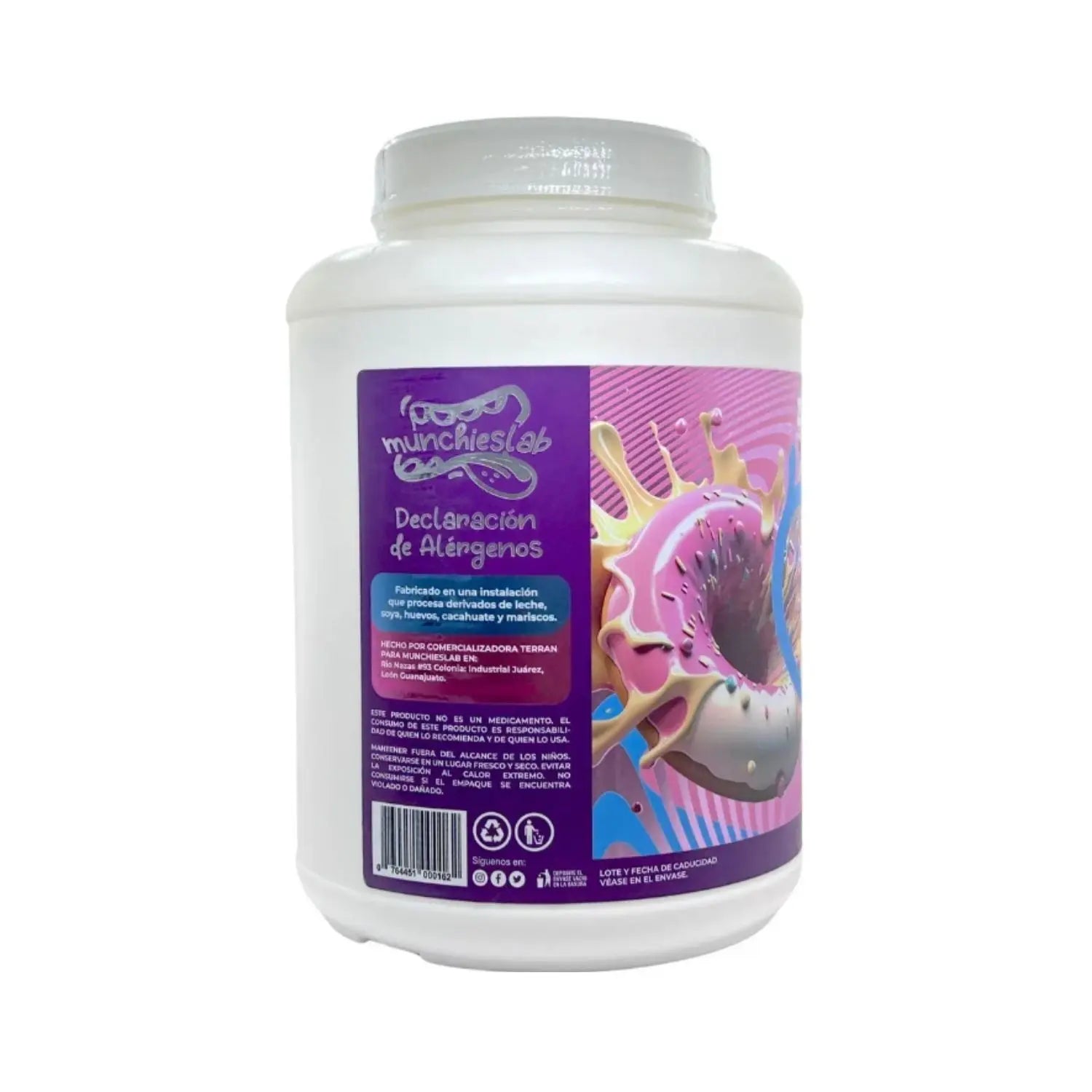Munchieslab Proteína Whey 100% Suero De Leche 60 Serv Sfn Dona Rosa