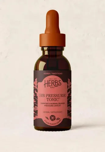 HERBS ETC. | HB Pressure Tonic Tónico Herbal con Espino Blanco, Tilo y Muérdago | 59 ml (2 oz) | Apoyo Cardiovascular y Bienestar Circulatorio