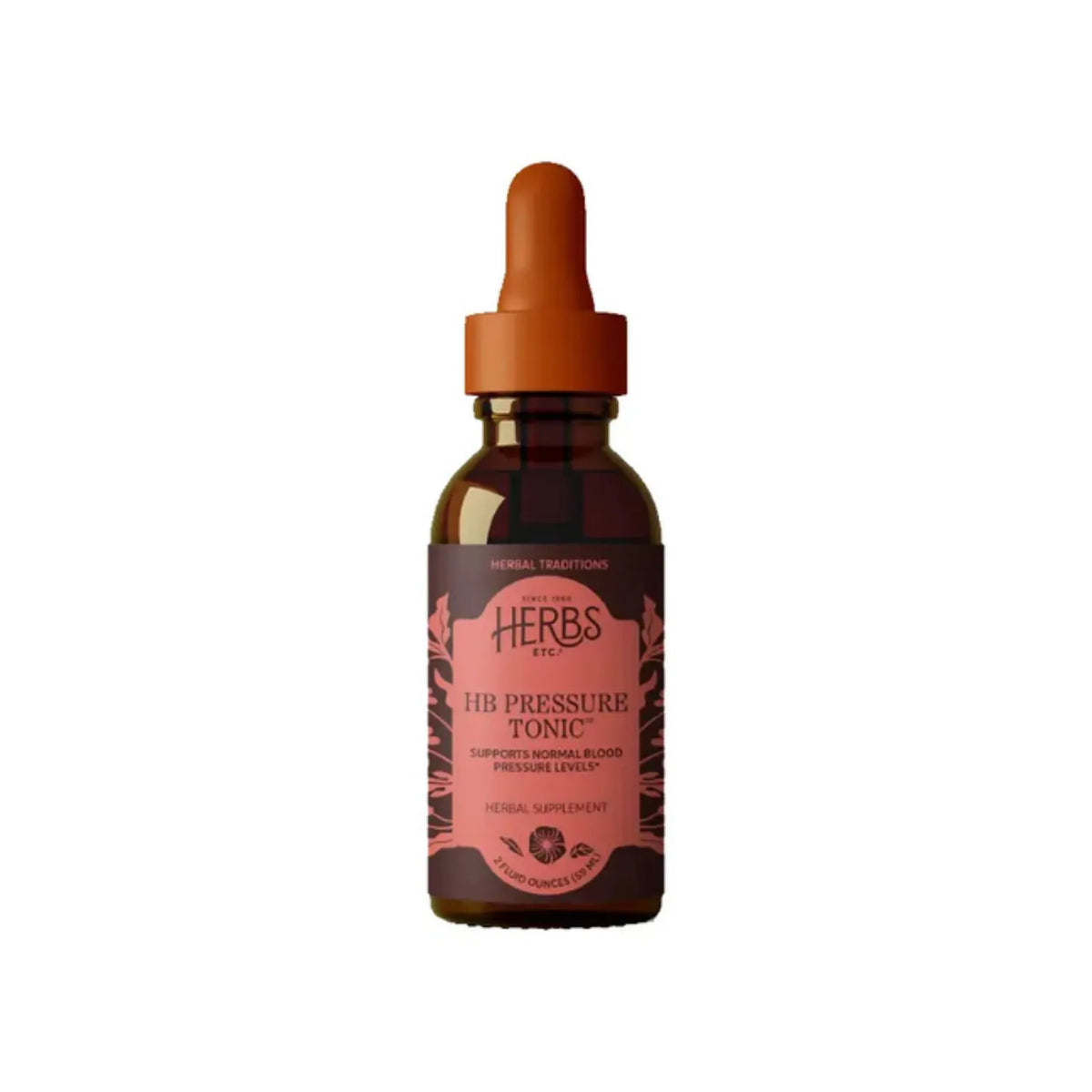 HERBS ETC. | HB Pressure Tonic Tónico Herbal con Espino Blanco, Tilo y Muérdago | 59 ml (2 oz) | Apoyo Cardiovascular y Bienestar Circulatorio
