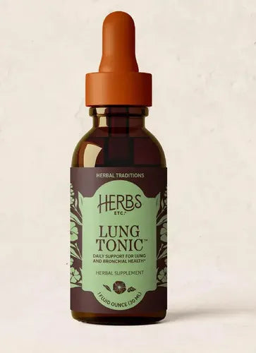 HERBS ETC. | Lung Tonic Tónico Pulmonar con Gordolobo, Osha y Equinácea | 30 ml (1 oz) | Apoyo Respiratorio y Bienestar Pulmonar