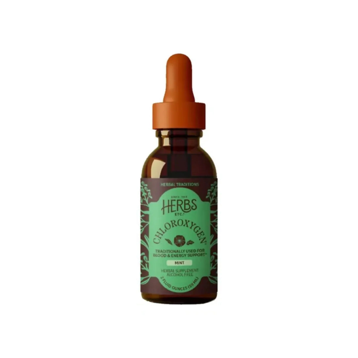 HERBS ETC. | ChlorOxygen Concentrado de Clorofila Líquida 50 mg | 59 ml (2 oz) | Apoyo Antioxidante y Bienestar General