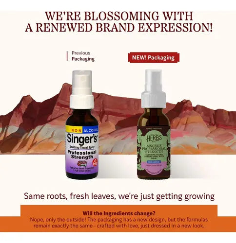Herbs Etc. Singer's Saving Grace | Spray Herbal para Garganta | Sin Alcohol | 30 ml | Cuidado de la Voz | Suplemento Alimenticio