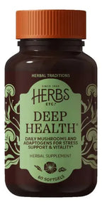 Herbs Etc. Deep Health | 60 Cápsulas Blandas | Hongos y Extractos Herbales | Bienestar General | Suplemento Alimenticio