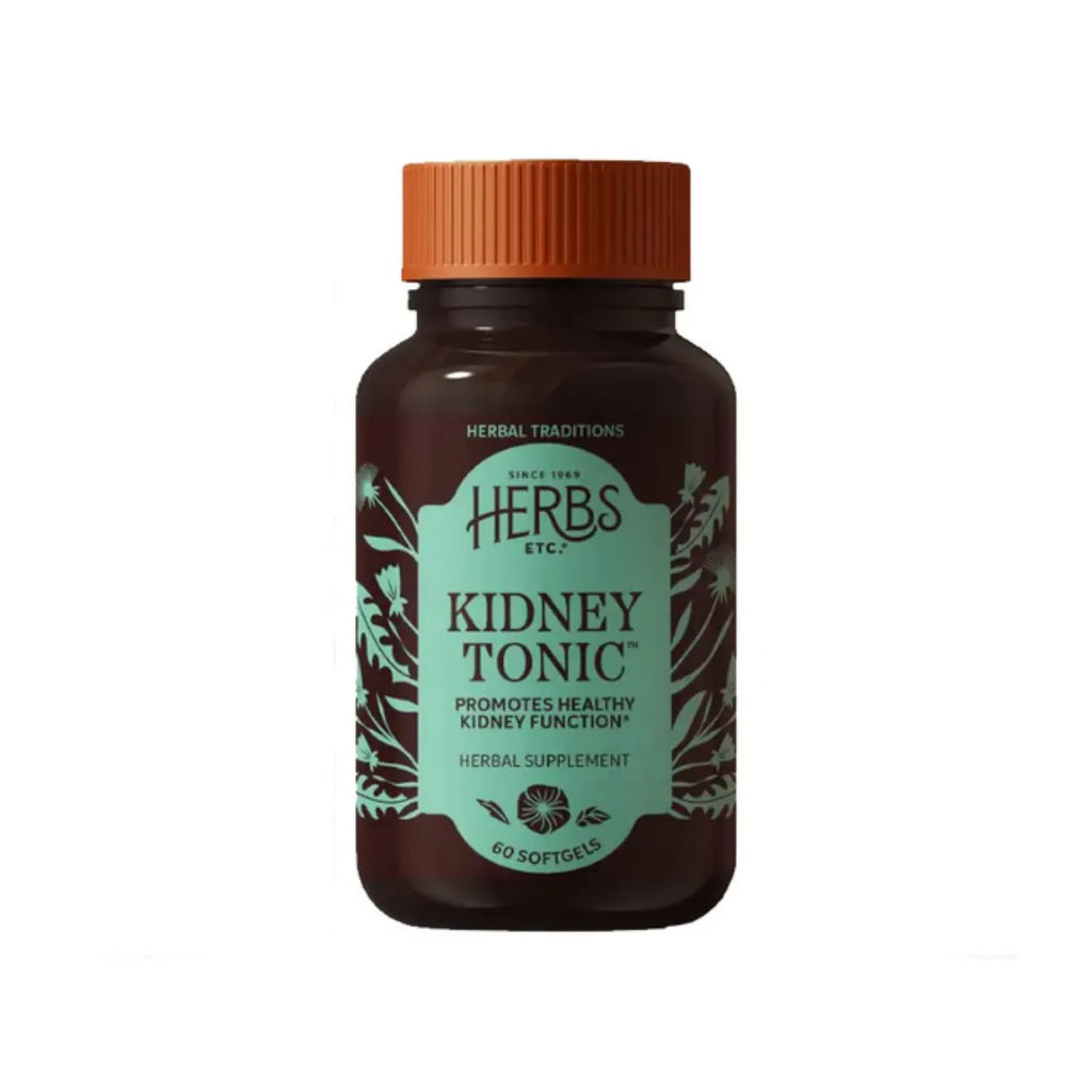HERBS ETC. | Kidney Tonic Tónico Herbal para Riñones | 60 Cápsulas Blandas | Apoyo Renal y Bienestar Urinario