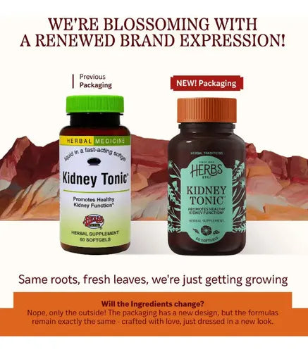 HERBS ETC. | Kidney Tonic Tónico Herbal para Riñones | 60 Cápsulas Blandas | Apoyo Renal y Bienestar Urinario