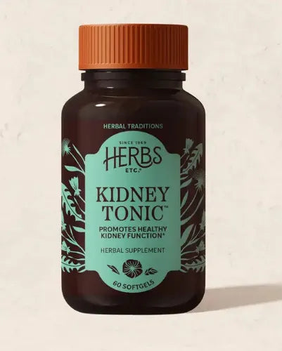 HERBS ETC. | Kidney Tonic Tónico Herbal para Riñones | 60 Cápsulas Blandas | Apoyo Renal y Bienestar Urinario