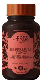 Herbs Etc. HB Pressure Tonic | 60 Cápsulas Blandas | Espino Blanco, Tilo y Pasiflora | Bienestar Cardiovascular | Suplemento Alimenticio