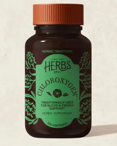 HERBS ETC. | ChlorOxygen Concentrado de Clorofila 50 mg | 120 Cápsulas Blandas | Apoyo Energético y Bienestar General