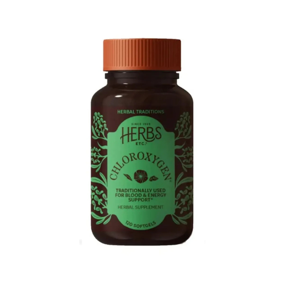 HERBS ETC. | ChlorOxygen Concentrado de Clorofila 50 mg | 120 Cápsulas Blandas | Apoyo Energético y Bienestar General