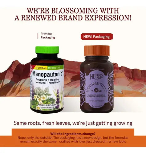 Herbs Etc. Menopautonic | 120 Cápsulas Blandas | Equilibrio Hormonal y Bienestar Femenino | Suplemento Alimenticio