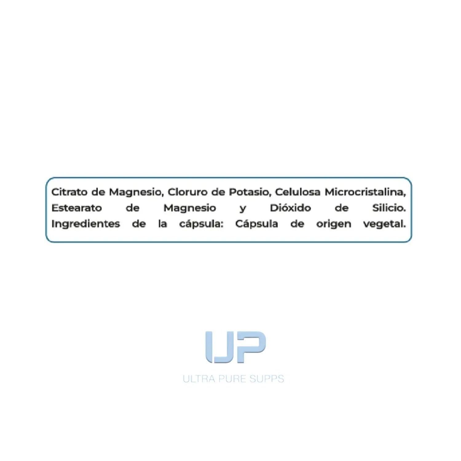 Ultra Pure Supps Magnesio 150mg Y Potasio 200mg 60 Caps Sfn