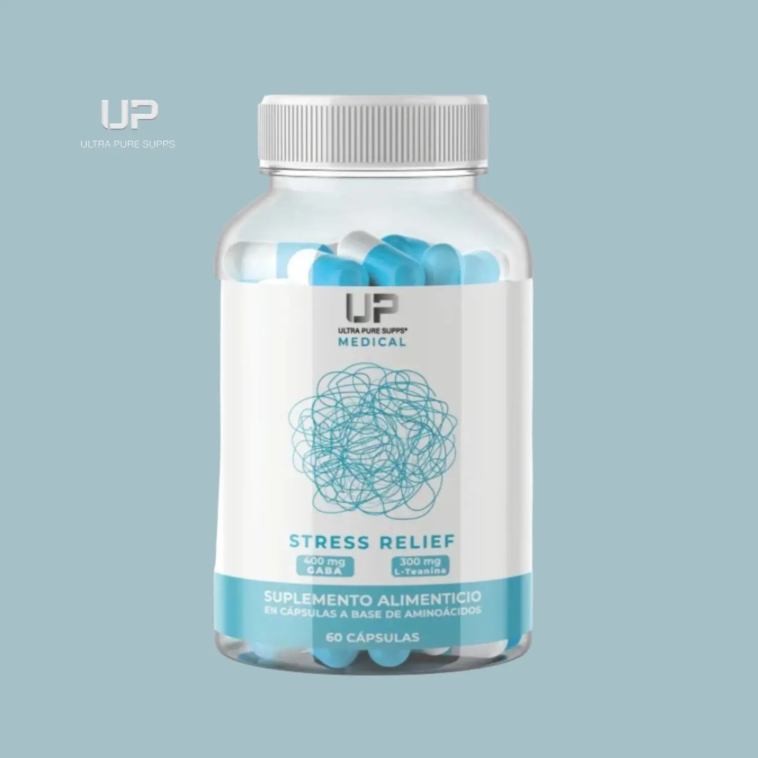 Ultra Pure supps Alivio Del Estres Gaba Y Teanina 60caps Sfn