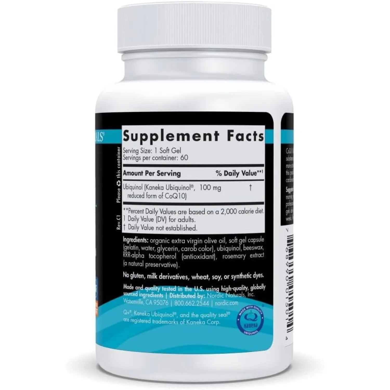 Nordic Naturals CoQ10 Ubiquinol Sport 100mg 60 Softgels Sfn