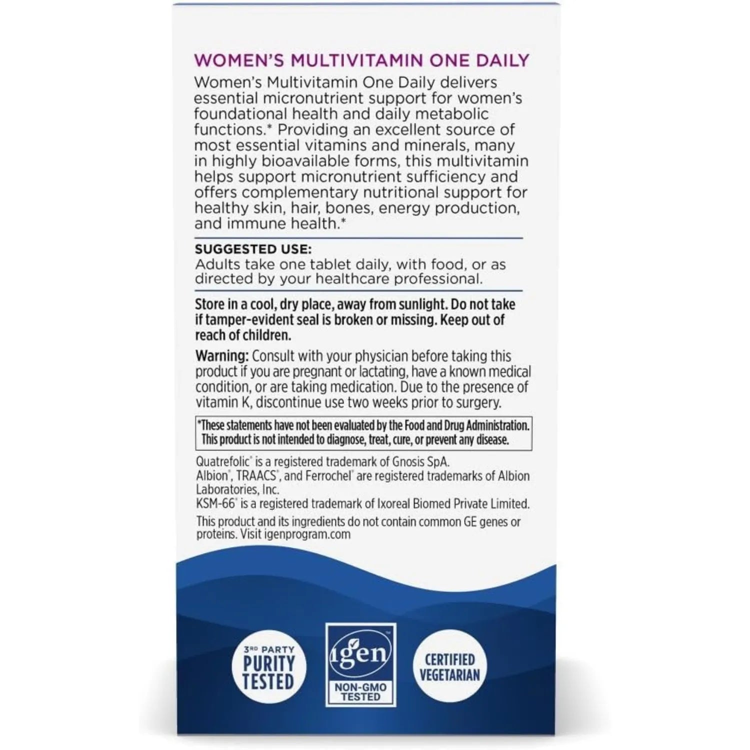 Nordic Naturals Multivitamínico para mujeres one daily 30 tabletas