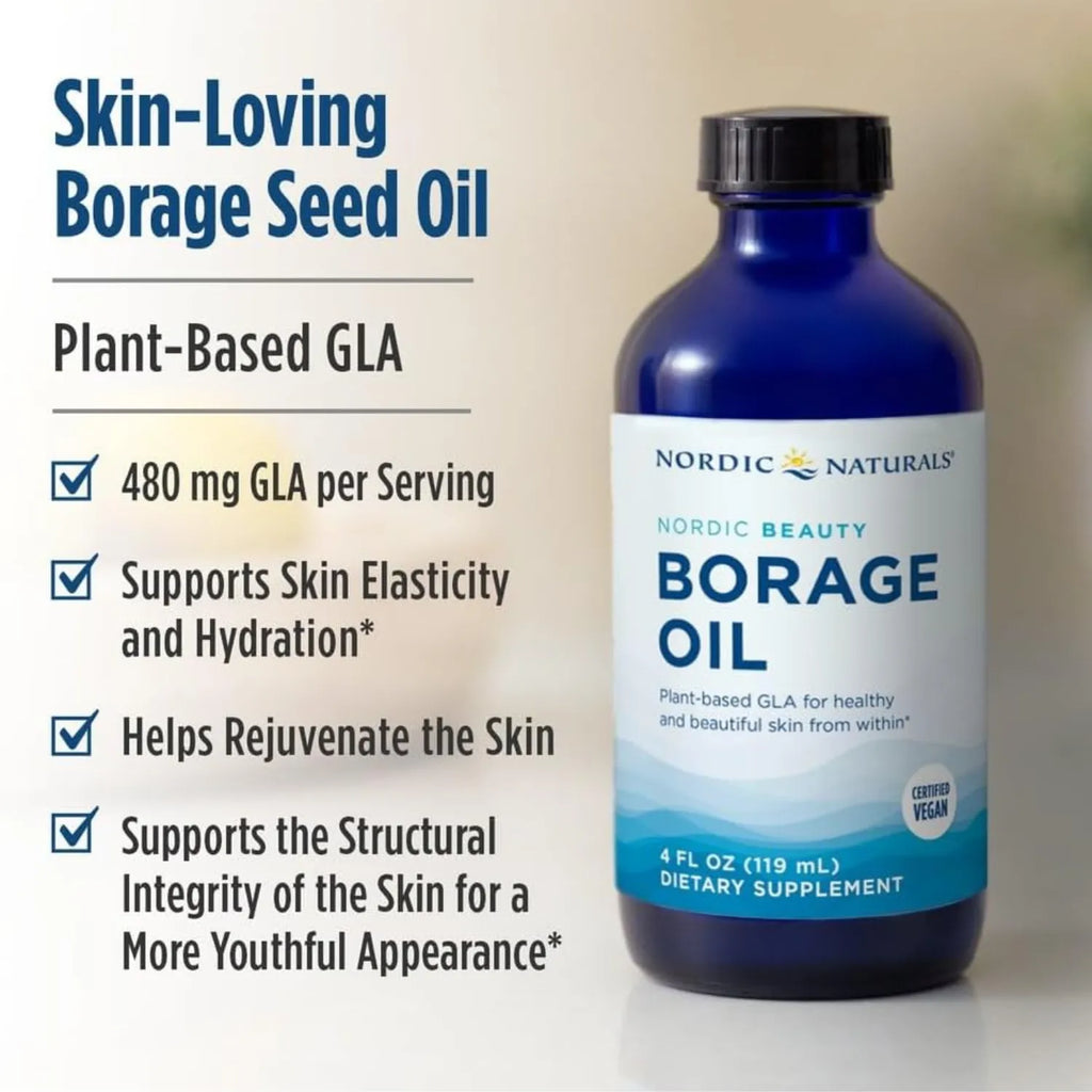 Nordic Naturals Nordic Beauty Borage Oil  4 fl oz