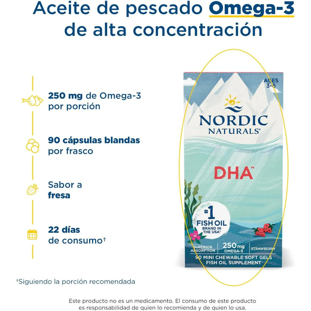 Nordic Naturals Dha Para Niños 90 Minicomprimidos Sfn