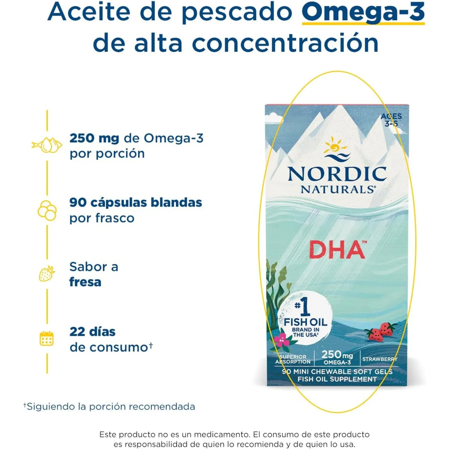 Nordic Naturals Dha Para Niños 90 Minicomprimidos Sfn