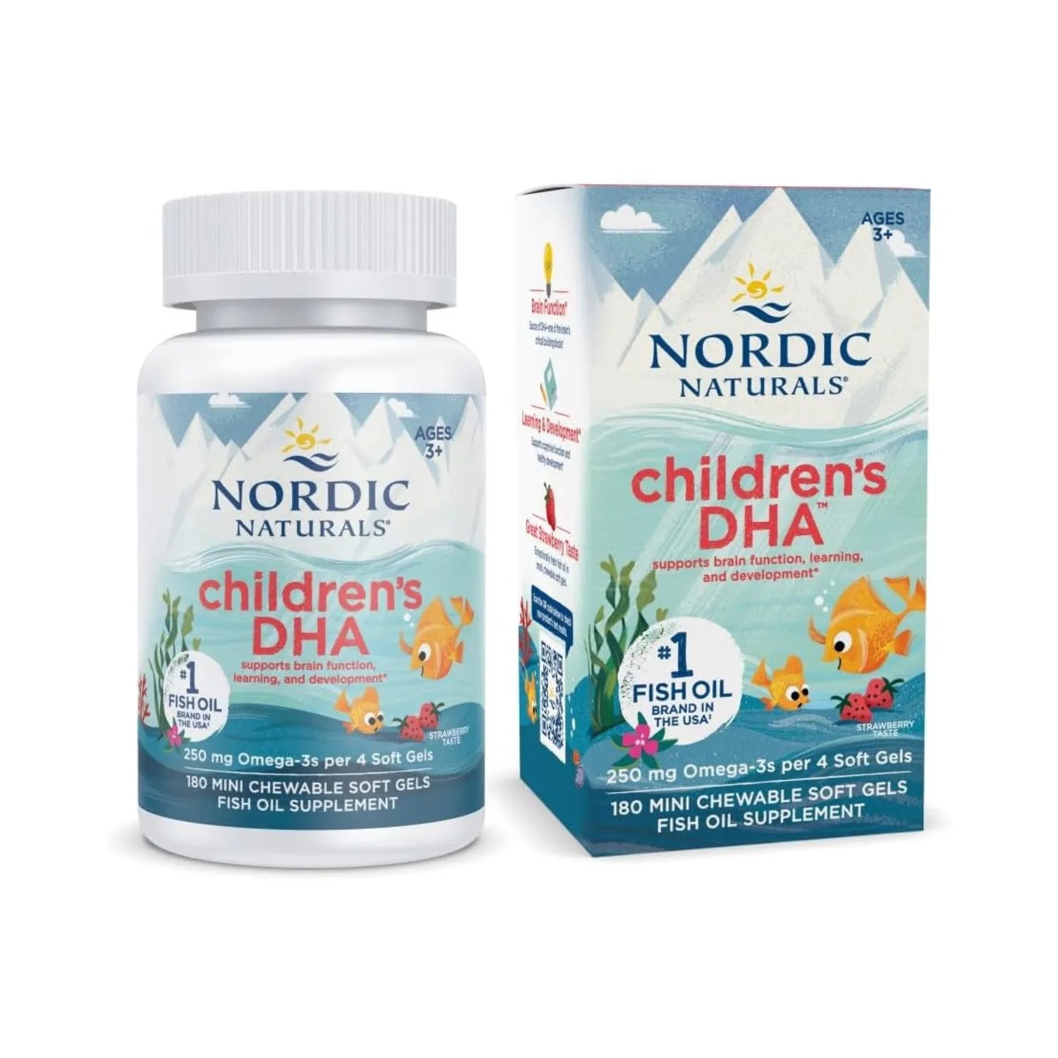 Nordic Naturals Children's Dha 250mg Omega 3 180 Mini Softg