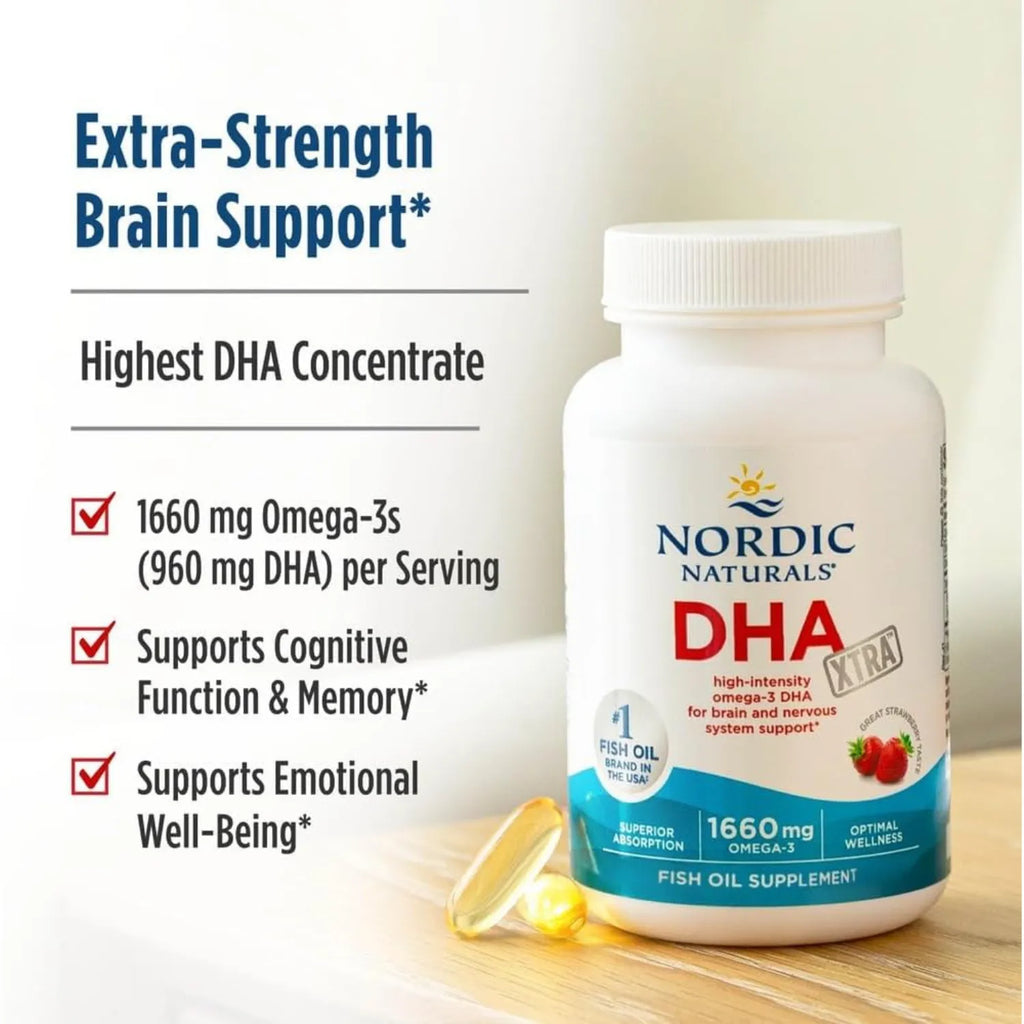 Nordic Naturals Dha Xtra 1660mg omega 3 60 softgels Sfn
