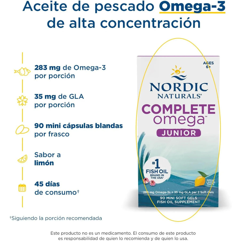 Nordic Naturals, Complete Omega Junior 90 Minicaps Sfn