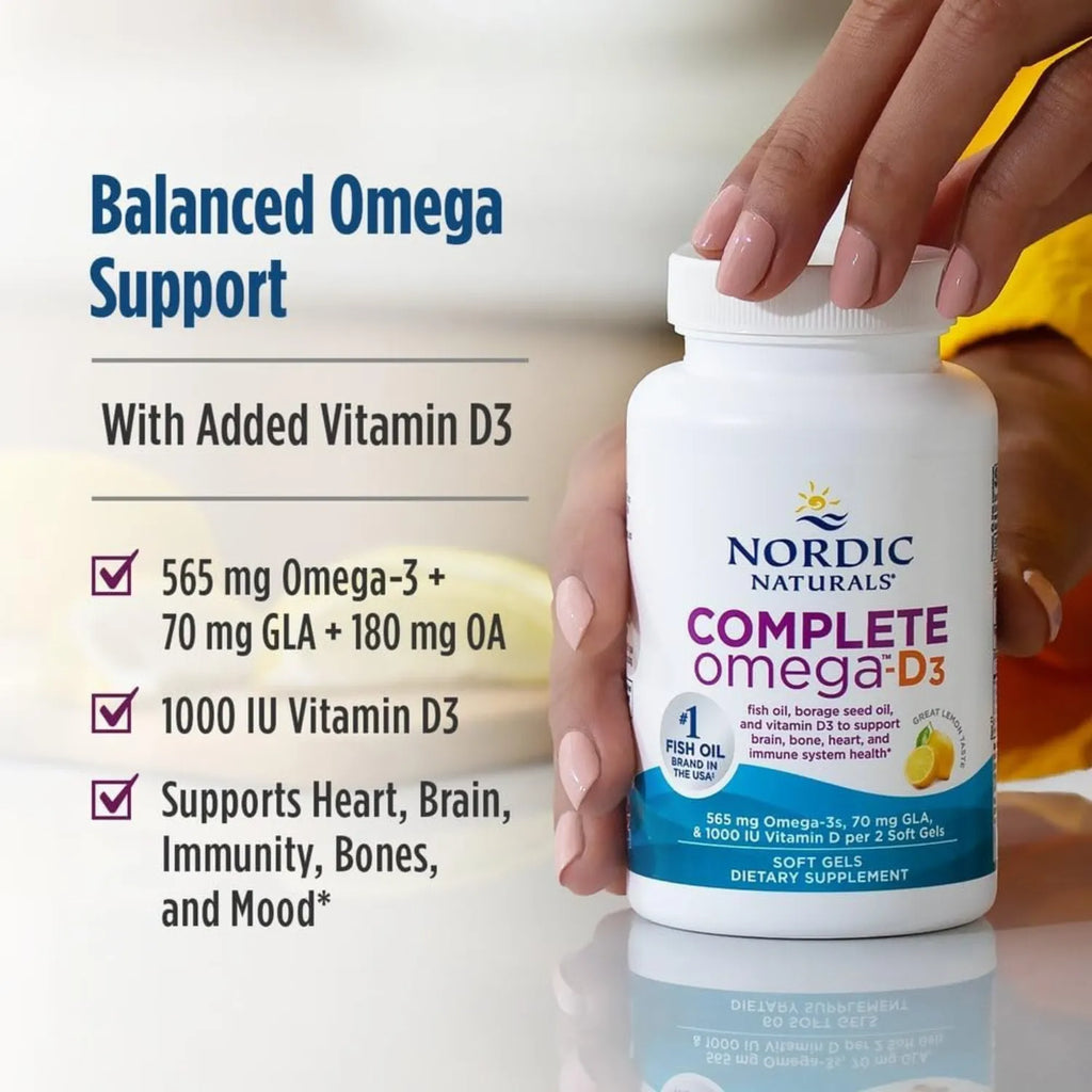 Nordic Naturals Omega-D3 completo 500MG 60 softgels Sfn