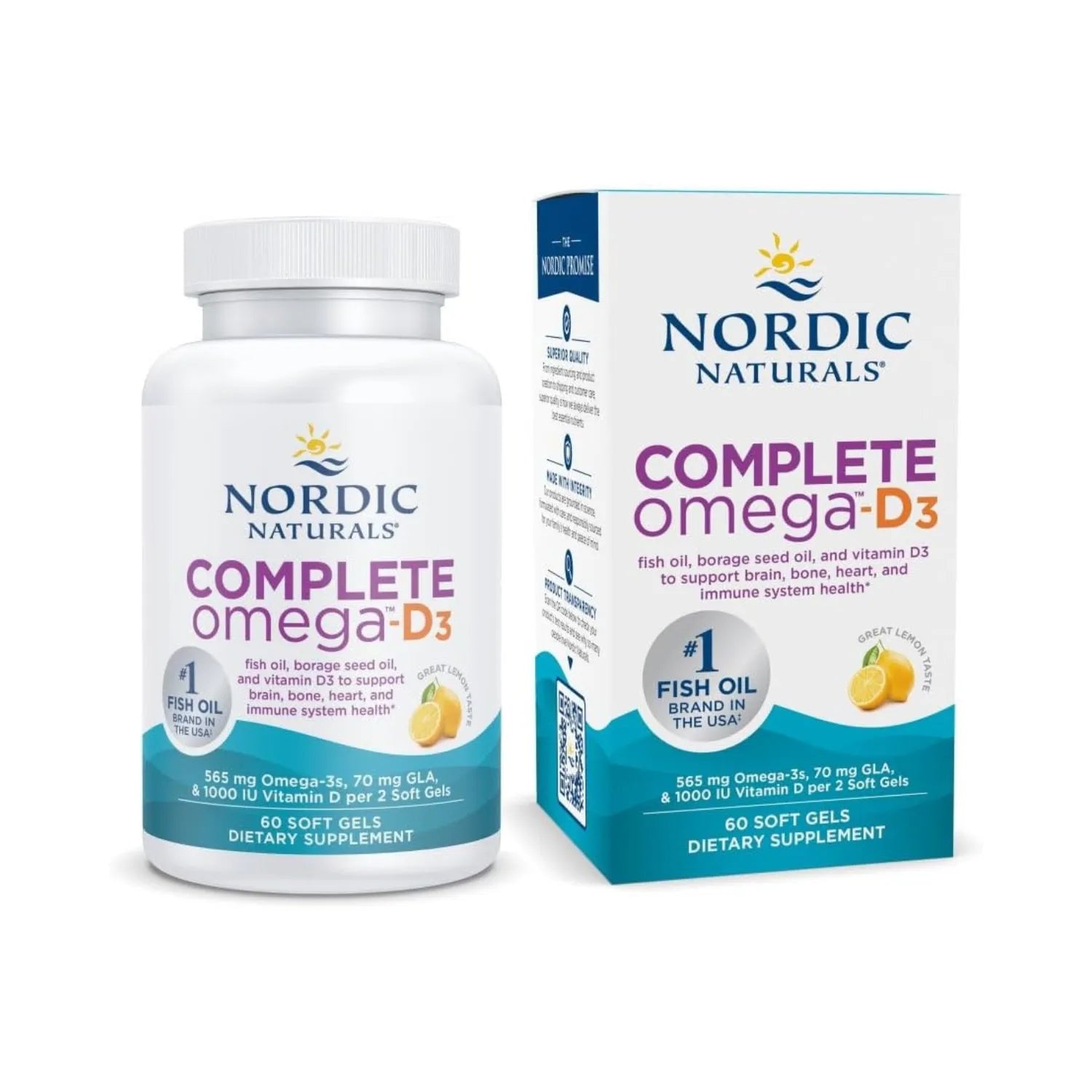 Nordic Naturals Omega-D3 completo 500MG 60 softgels Sfn