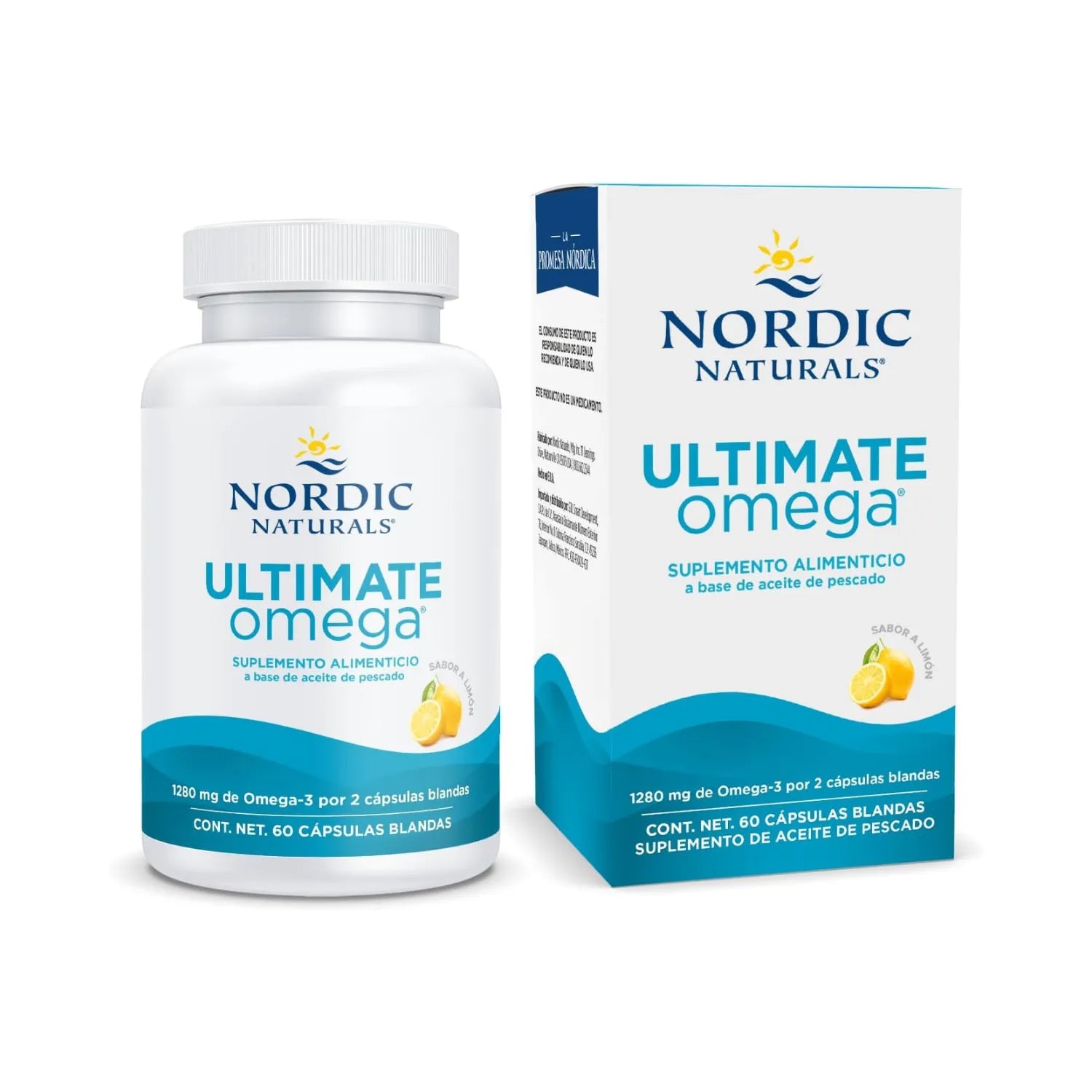Nordic Naturals Ultimate Omega, sabor a limón, 60 geles suaves, 1280 mg de Omega-3