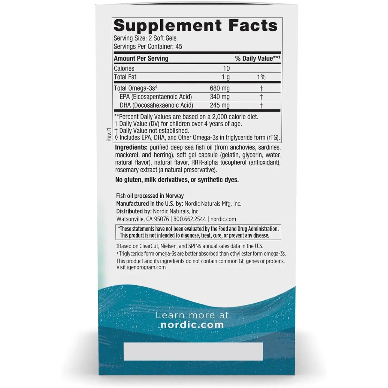 Nordic Naturals Ultimate Omega Junior 500 mg 90 softgels Sfn