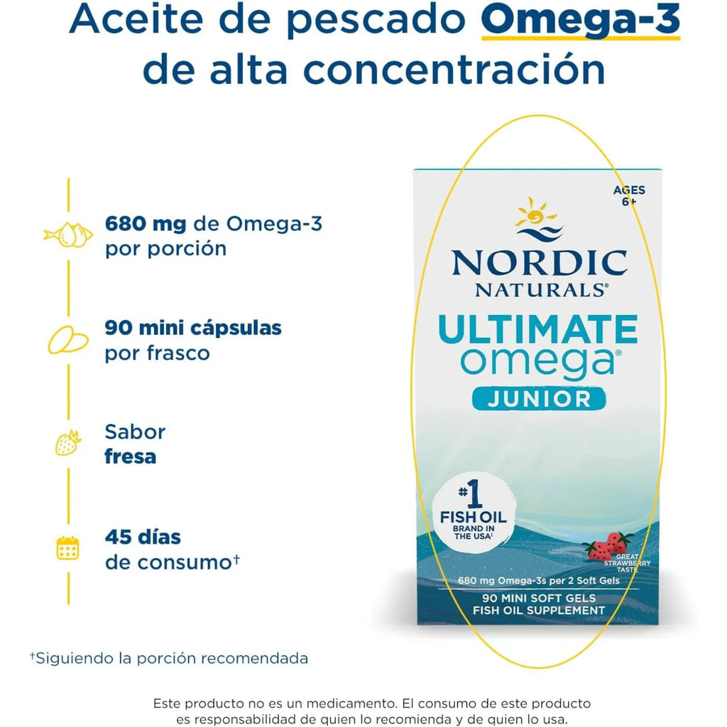 Nordic Naturals Ultimate Omega Junior 500 mg 90 softgels Sfn