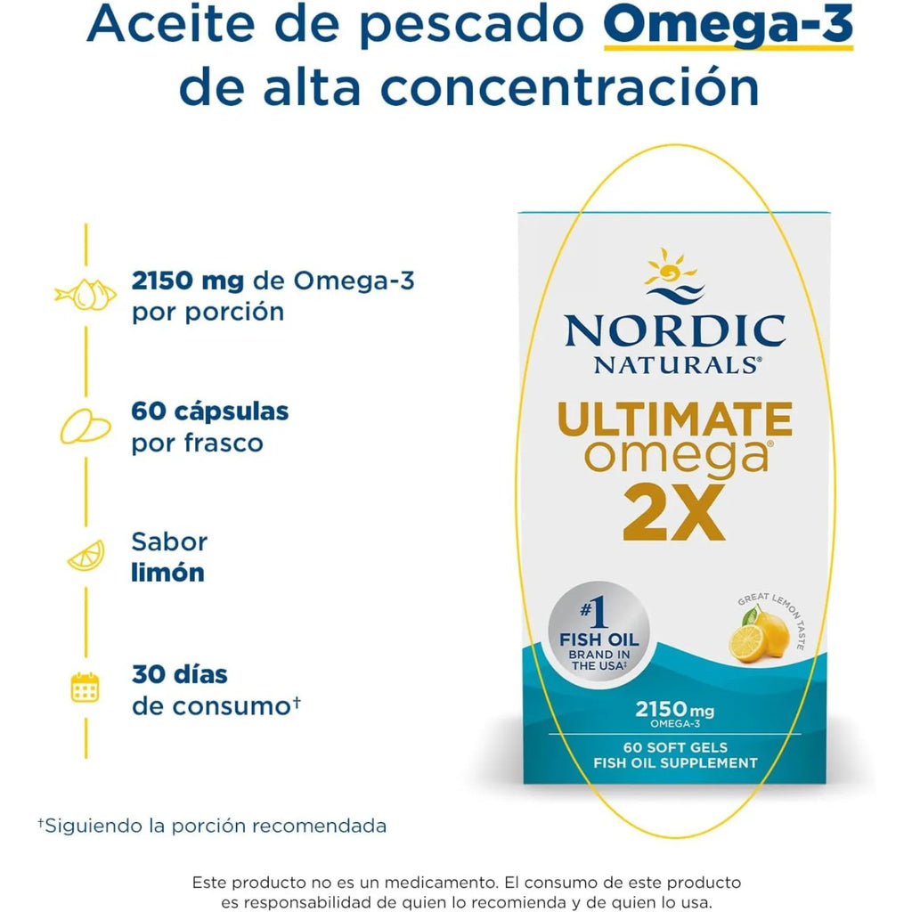 Nordic Naturals Ultimate Omega 2X 1075 mg 60 softgels sfn