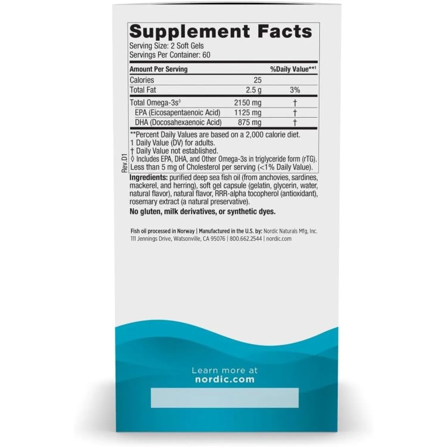Nordic Naturals Ultimate Omega 2X Alta Resistencia 120 soft Sfn
