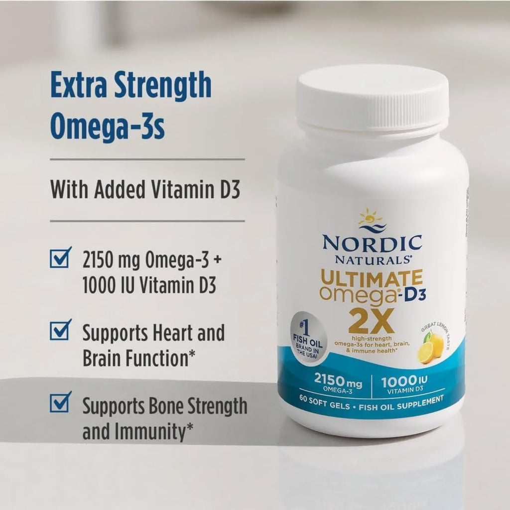 Nordic Naturals Ultimate Omega-D3 2X 1000IU 60 Soft Sfn