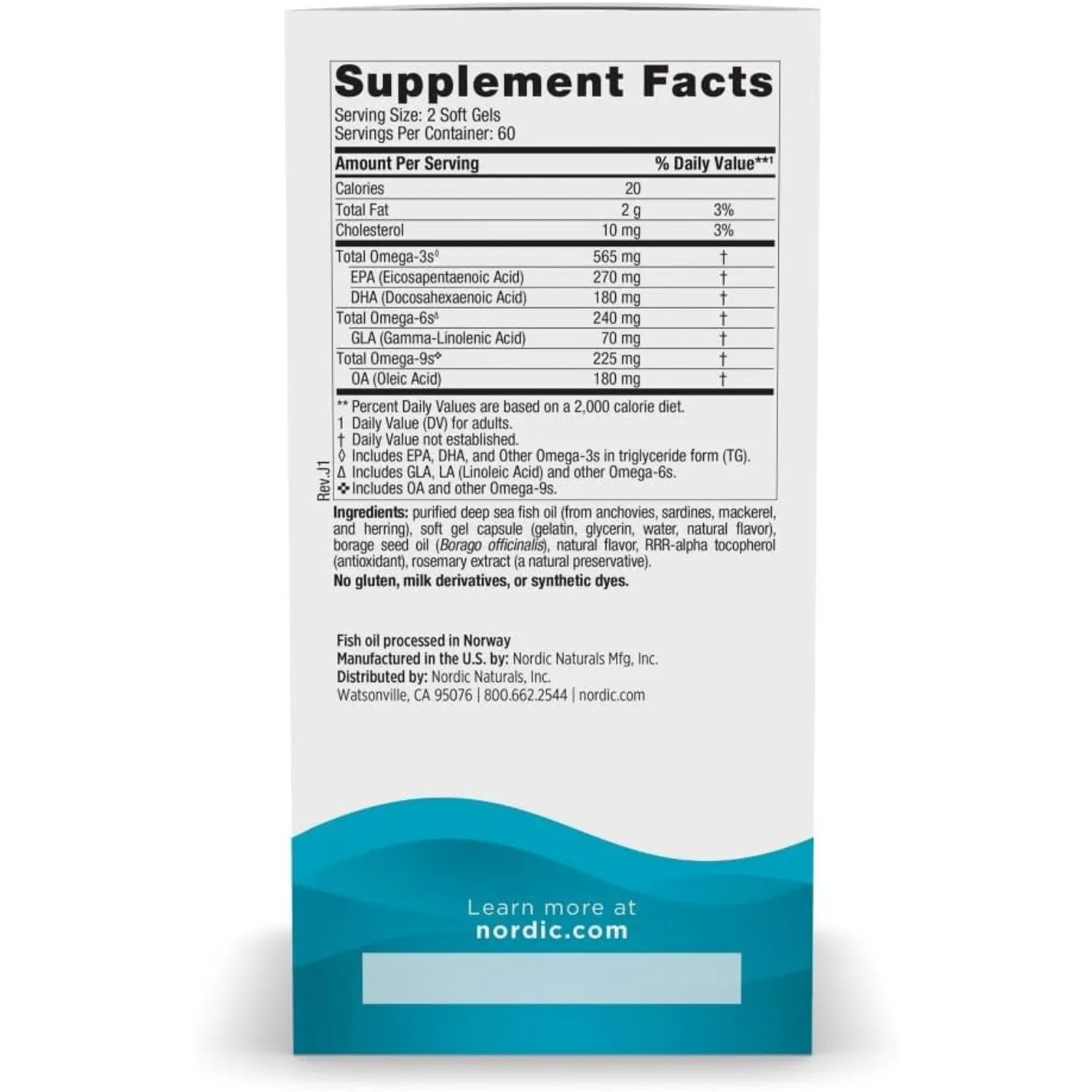Nordic Naturals Complete Omega 565 Mg 120 Soft Sabor Limón