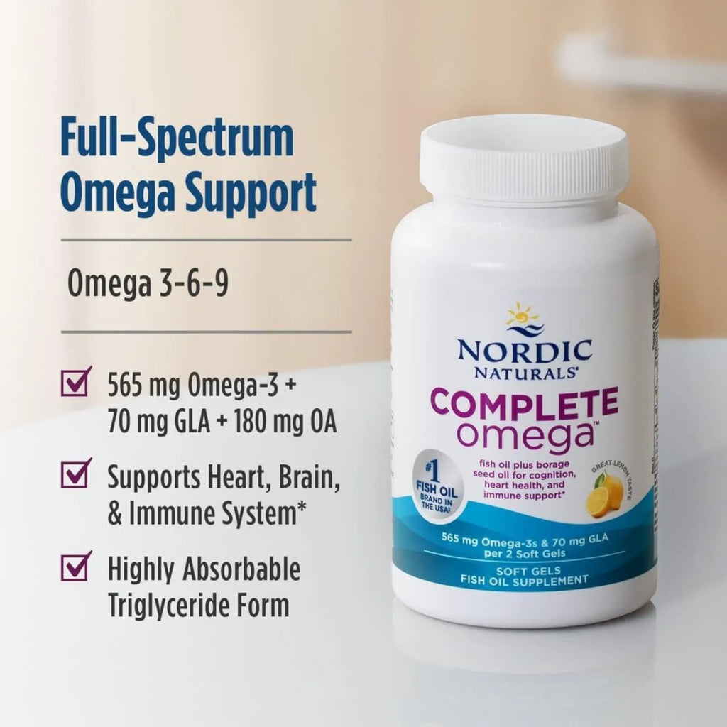 Nordic Naturals Complete Omega 565 Mg 120 Soft Sabor Limón