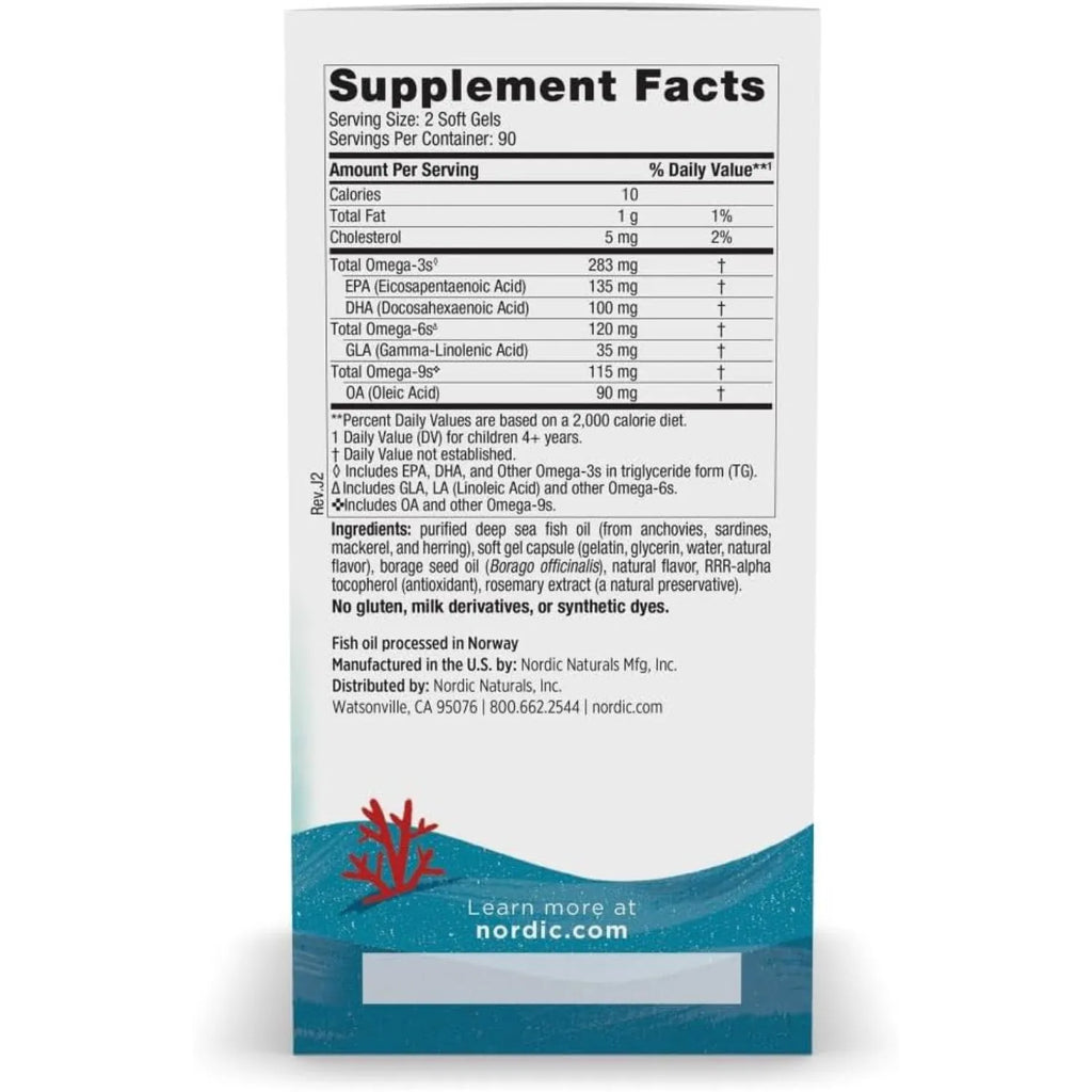 Nordic Naturals – Complete Omega Junior, 180 count 500 mg Soft Gels