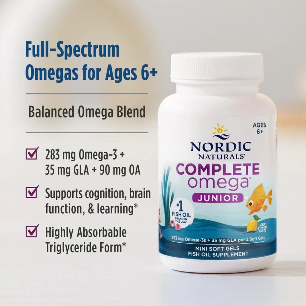 Nordic Naturals – Complete Omega Junior, 180 count 500 mg Soft Gels