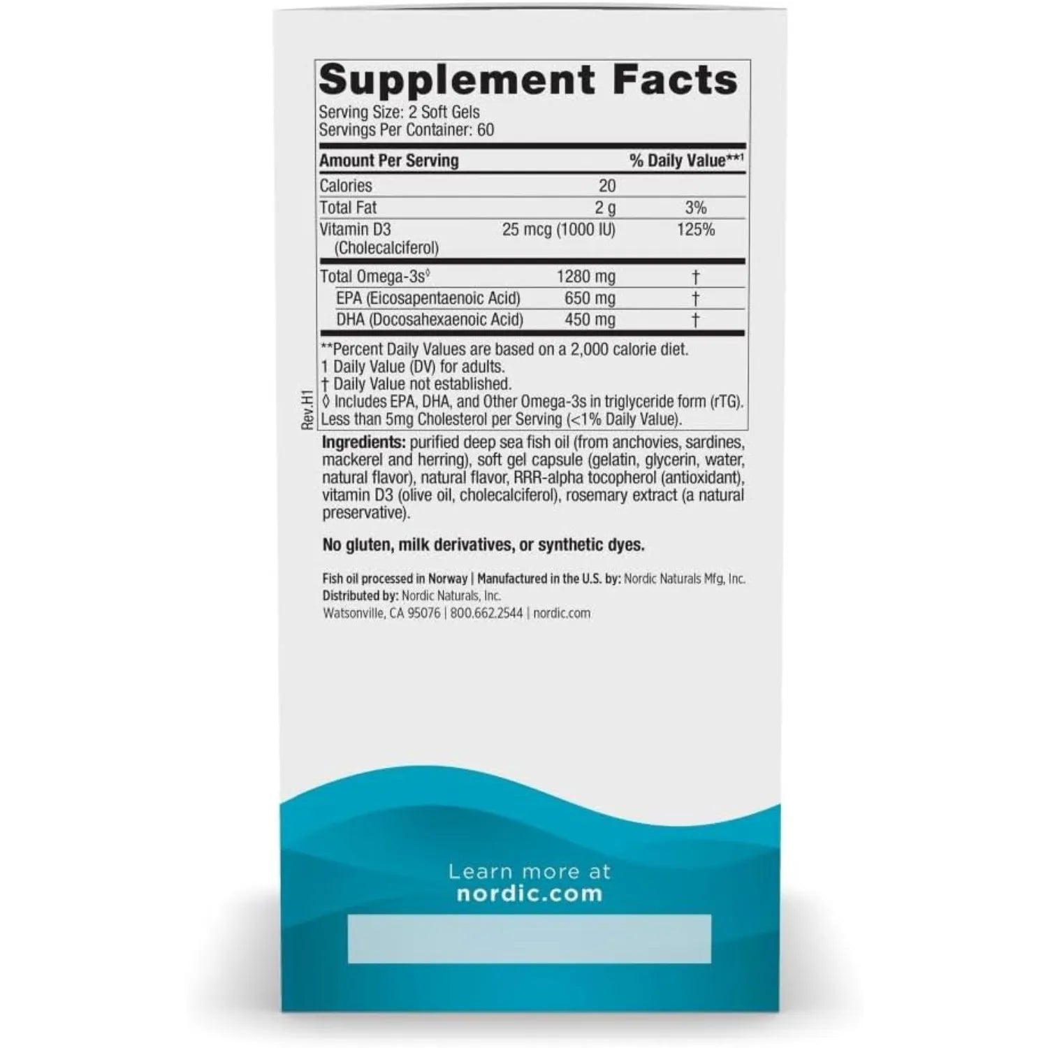 Nordic Naturals Ultimate Omega-D3 1000 mg 120 Softgels Sfn