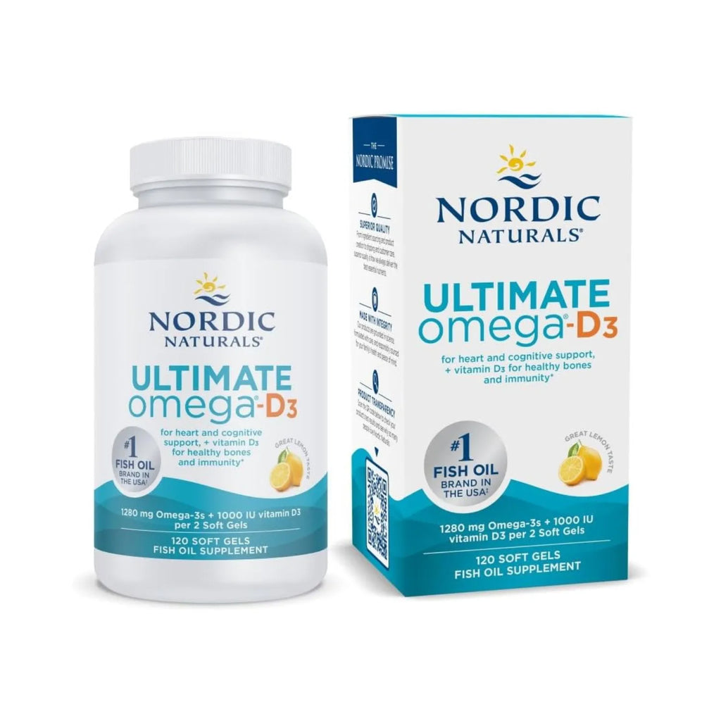 Nordic Naturals Ultimate Omega-D3 1000 mg 120 Softgels Sfn