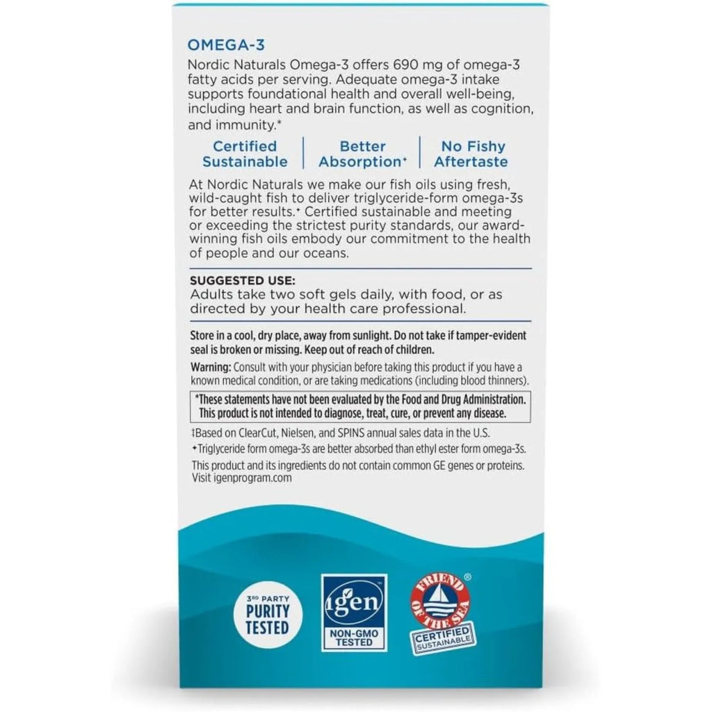 Nordic Naturals Suplemento D Omega3 Sabor Limon 180caps Sfn