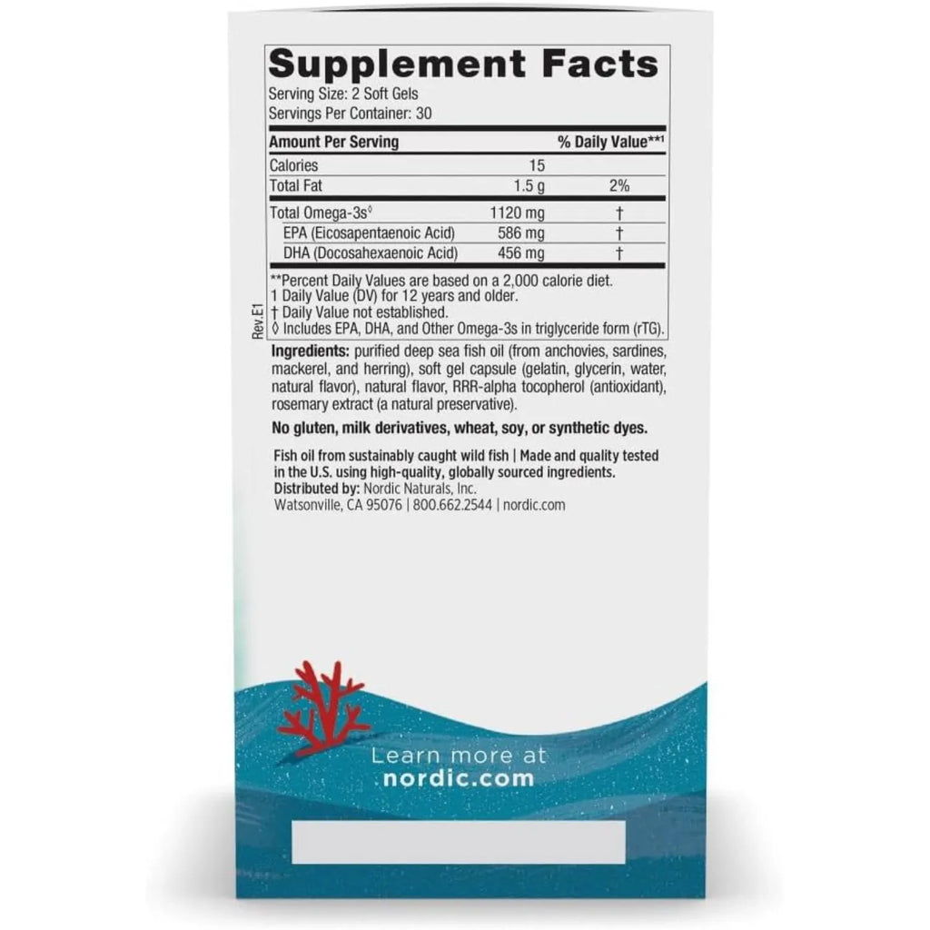 Nordic naturals teen ultimate omega 2X 60 mini softgels sfn