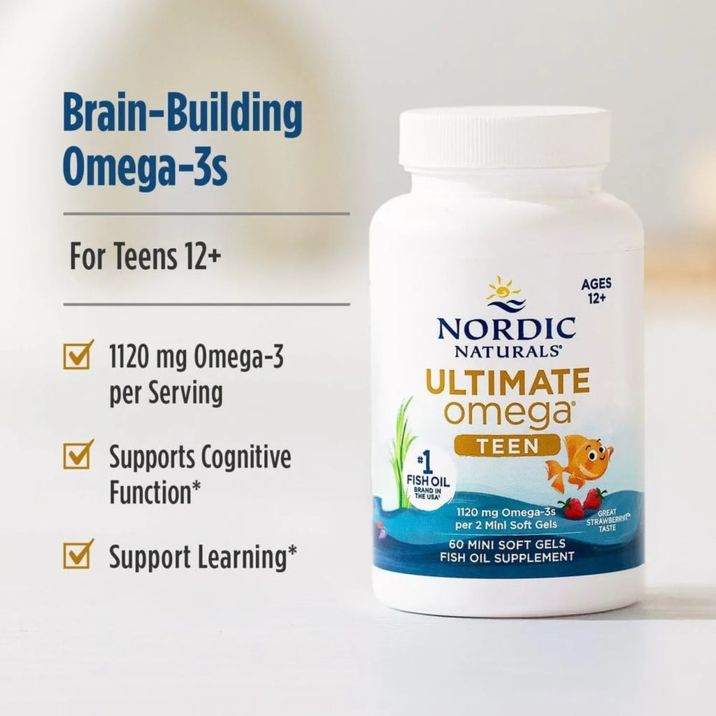 Nordic naturals teen ultimate omega 2X 60 mini softgels sfn