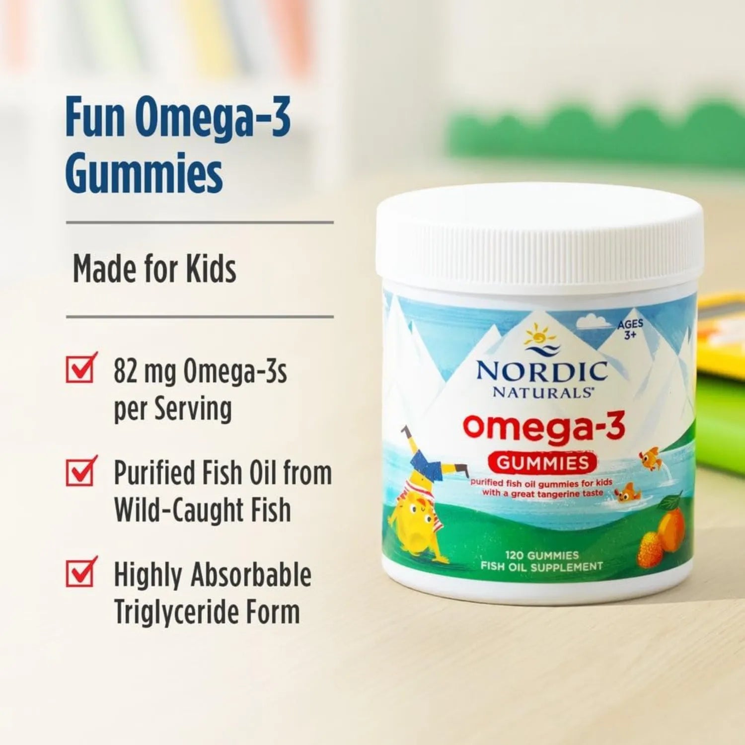 Nordic Naturals Gomitas Con Omega 3 Para Niños 120 Gom Sfn
