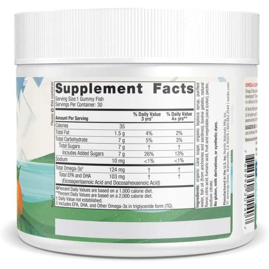 Nordic Naturals Omega-3 para Niños 30 gomitas Sfn