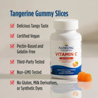 Nordic Naturals, Vitamin C Gummies, Great Tangerine, 250 mg, 120 Gummies