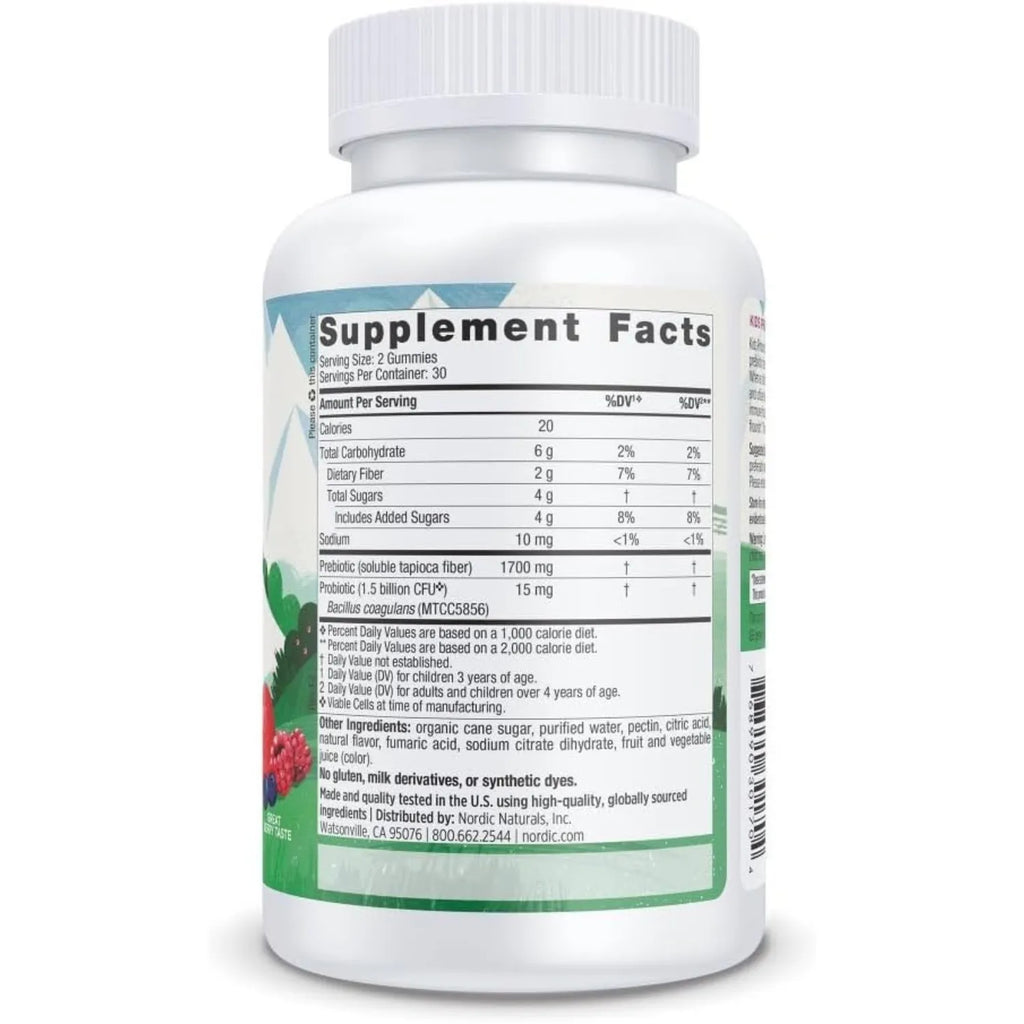 Nordic Naturals Gomitas De Probioticos 60 Pz Sabor Berry Sfn
