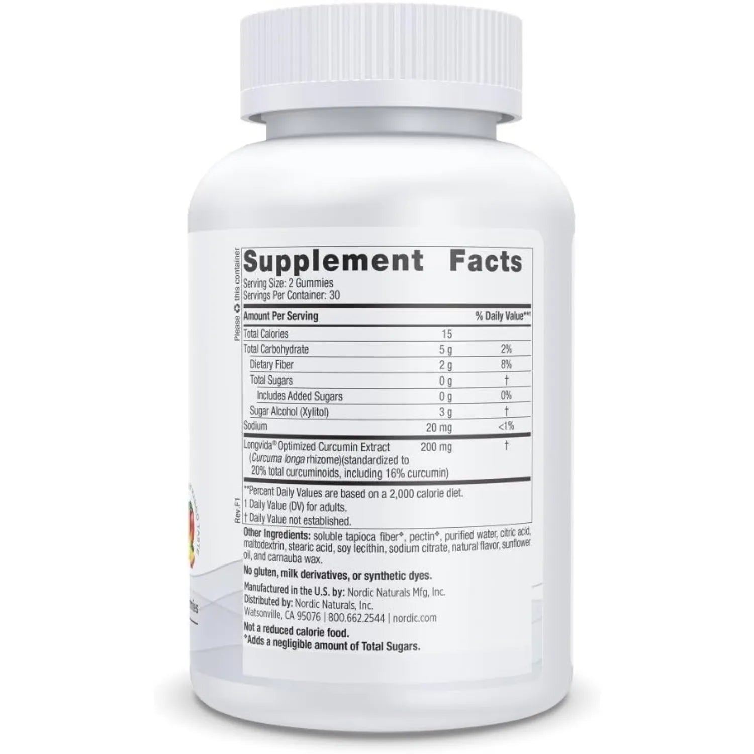 Nordic Naturals curcumina Zero Sugar 200Mg 60 gomitas Sfn
